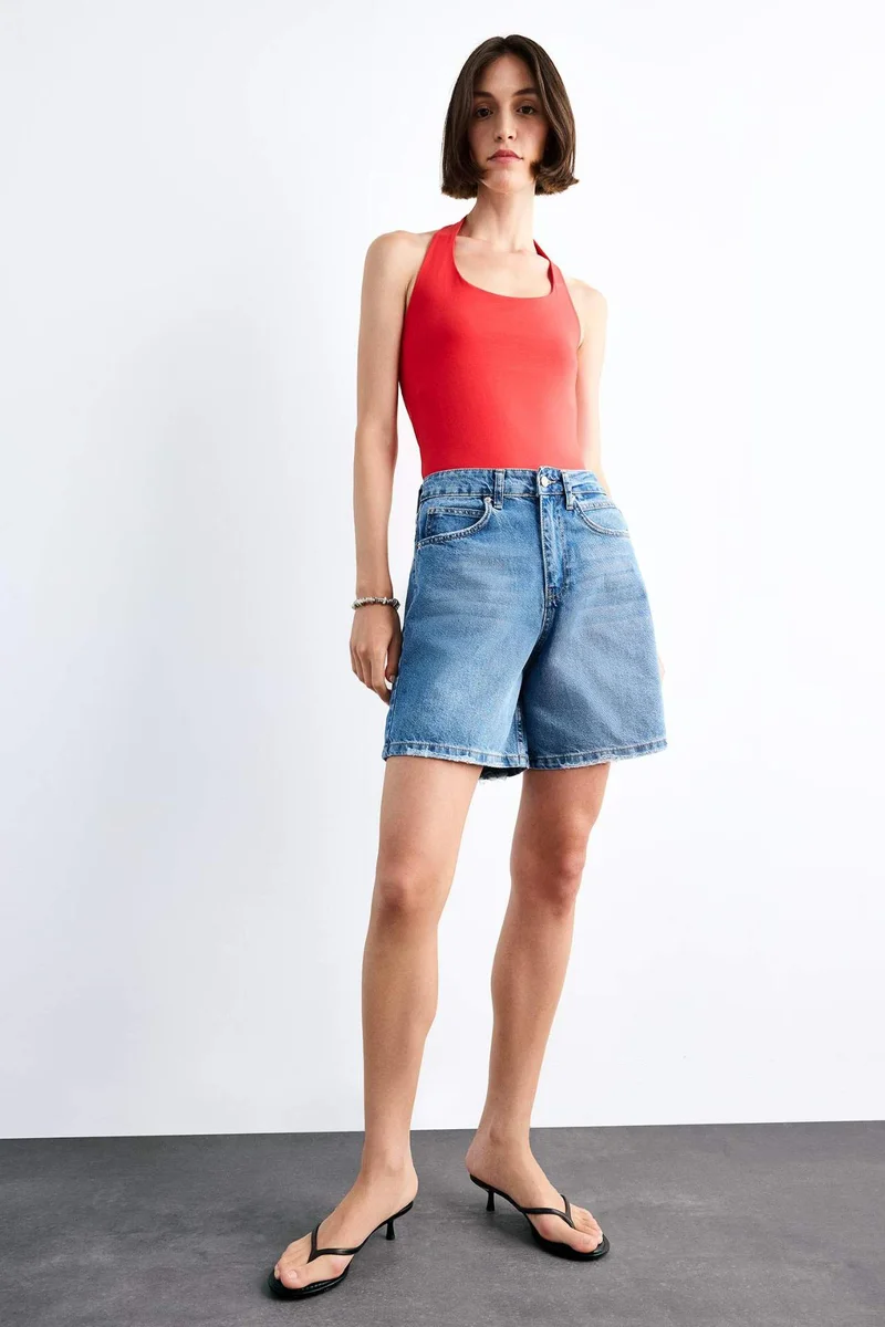 DeFacto Regular Fit Denim Shorts