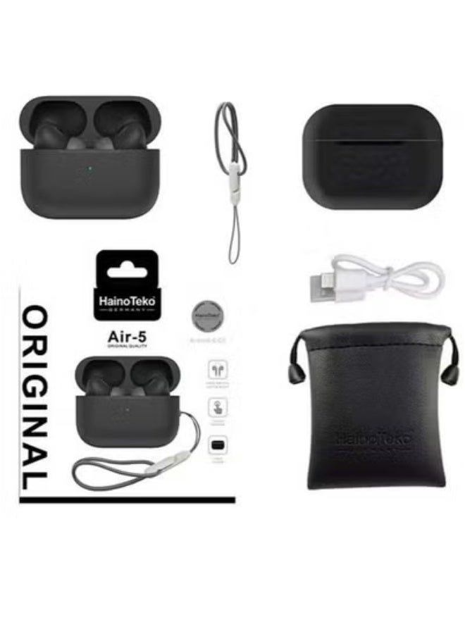 Haino Teko Air 5 Pro 2 Wireless Bluetooth Earphones for iPhones & Smartphones | High-Fidelity Sound, Noise Cancellation, Touch Control, Long Battery Life | Lightweight, Comfortable Fit for Music, Calls & Workouts | Compact Charging Case Included - Image 2