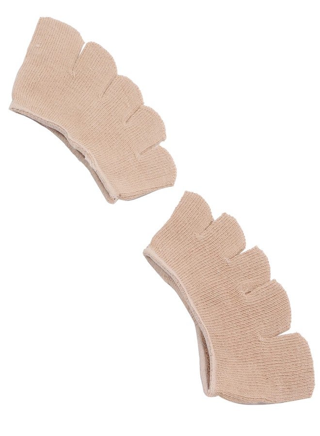 Milltrip Toe Compression Socks, Toe Separating Heelless Socks Breathable SweatAbsorbent Relief Foot Pain Forefoot Pads (Full Finger) - Image 4