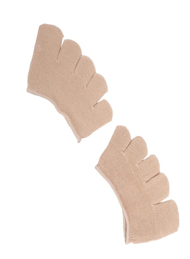 Milltrip Toe Compression Socks, Toe Separating Heelless Socks Breathable SweatAbsorbent Relief Foot Pain Forefoot Pads (Full Finger) - Image 1