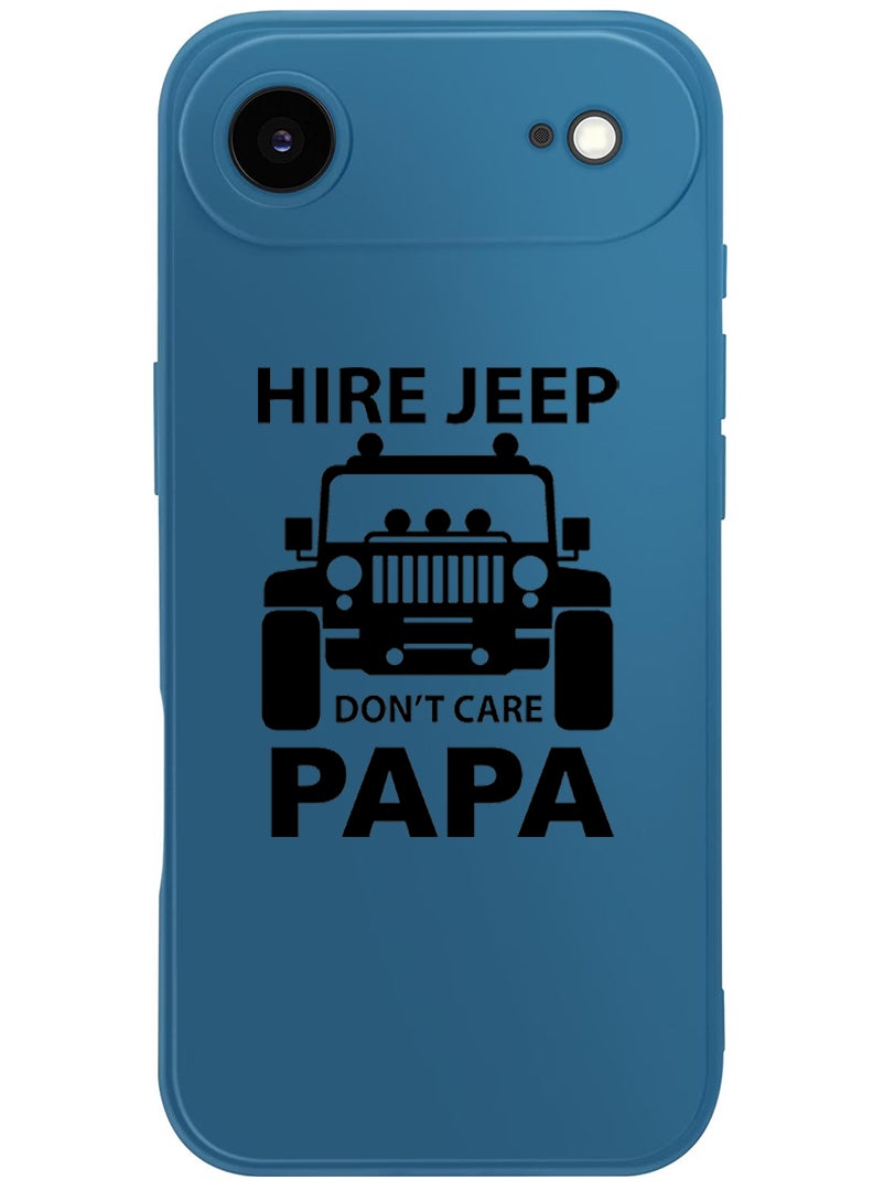 Theodor Protective Slim Fit Case Liquid Silicone Cover with Full Body Protection Anti-Scratch Shockproof Case For Apple iPhone 17 Air (Blue) Hire jeep dont care papa - black - Image 1