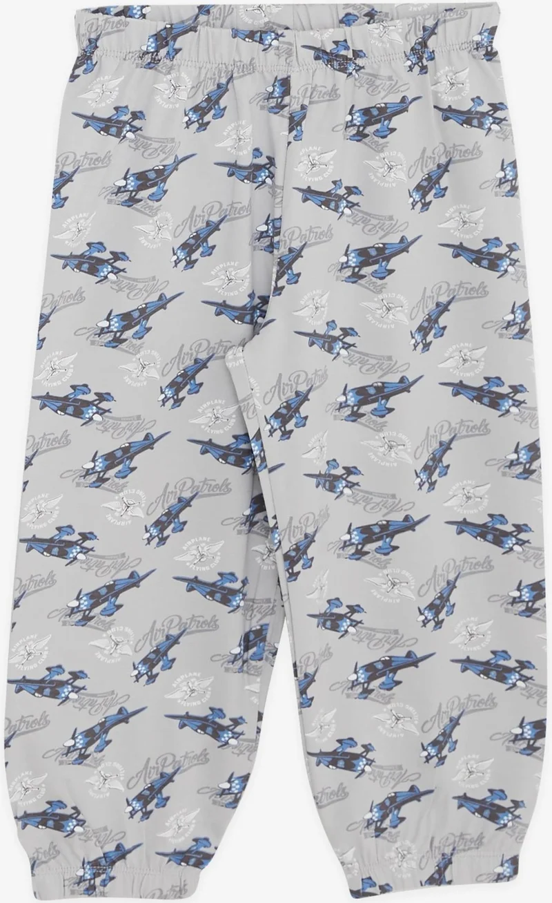 Breeze Girls & Boys Baby Boy Pajama Set Airplane Patterned 9 Months-3 Years, Gray