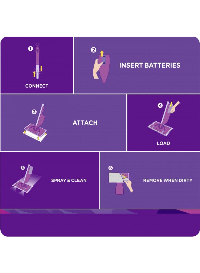 Swiffer Wet Jet, Spray Mop Floor Cleaner Multi-Purpose Solution, Gain Original, 42.2 oz, 2 pk