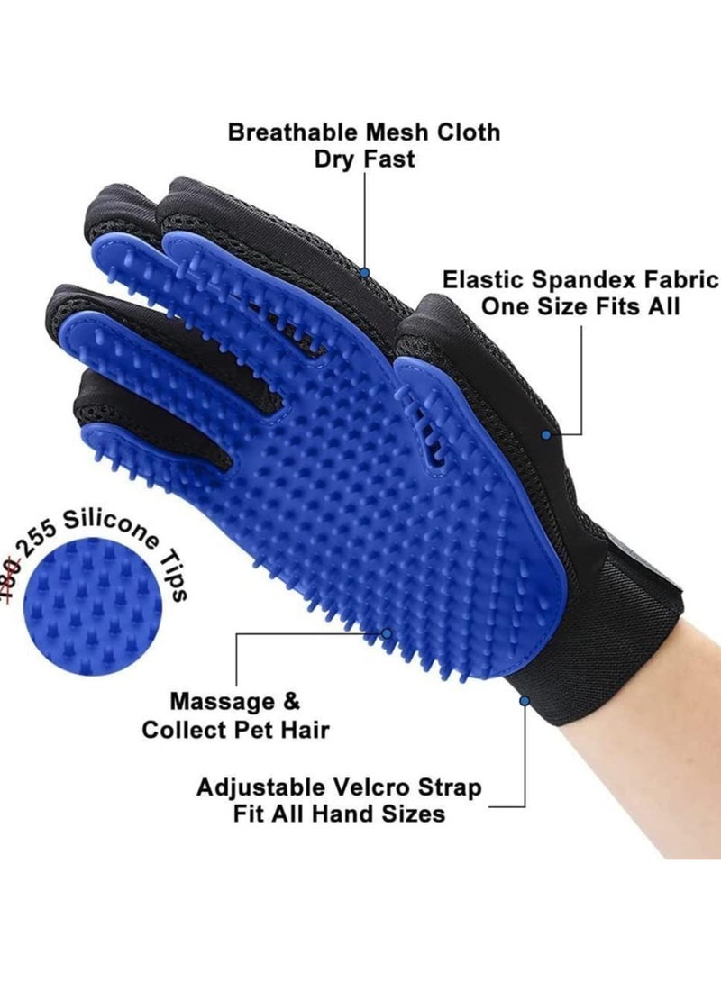 Loquat Universal Pet Grooming Gloves with Long and Short Comb for Dog Cat Fur with Massage and Bathing Tools - Image 2