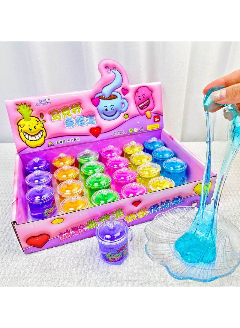Mumfactory slime party favors for kids - return gifts for birthday party kids - 24 pack galaxy slime cup party favors  - Image 4