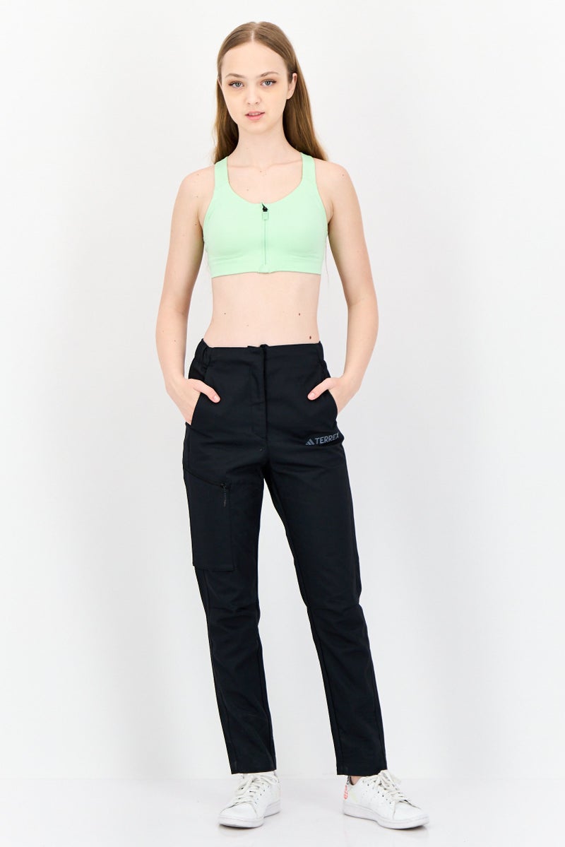 Adidas Women Sportswear Fit Drawstring Training Track Pants, Black  - Image 4
