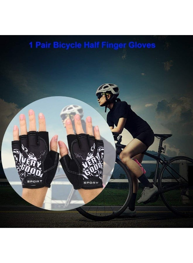 Half-finger sports gloves for the gym, weightlifting, and bodybuilding with a modern design; padded fitness gloves for comfortable palms; non-slip gloves with wrist support; breathable training gloves for men and women, suitable for the gym, CrossFit, strength training, and cycling. - Image 5