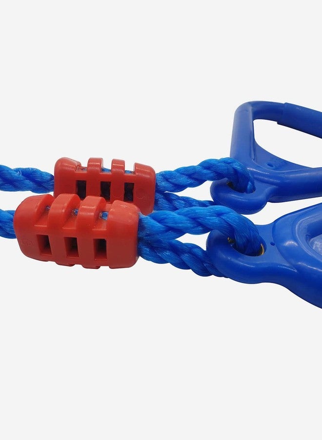 REZNOR Heavy Duty Triangle Rings Set of 2 with Locking Delta Quick Links for Indoor Jungle Gym Play Set and Outdoor Playground for Swing Set, (Blue) - Image 3