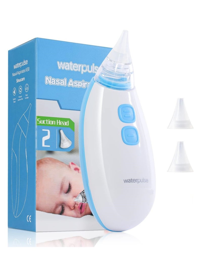 waterpulse Baby Nasal Aspirator, Baby Nose Cleaner, Automatic Mucus Suction with 2 Silicone Tips, Adjustable Suction Level  - Image 1