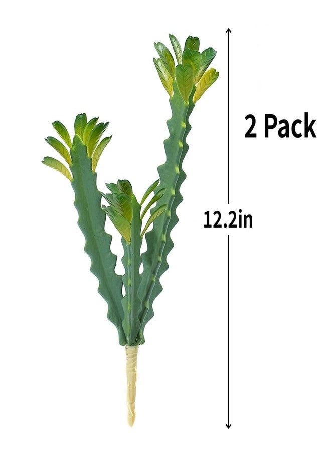 COTSEN 2 Pack 12.2 inch Artificial Succulents Artificial Cactus Plant Fake Cactus Unpotted Artificial Succulent Plants Home Garden Office Indoor and Outdoor Decor - Image 2
