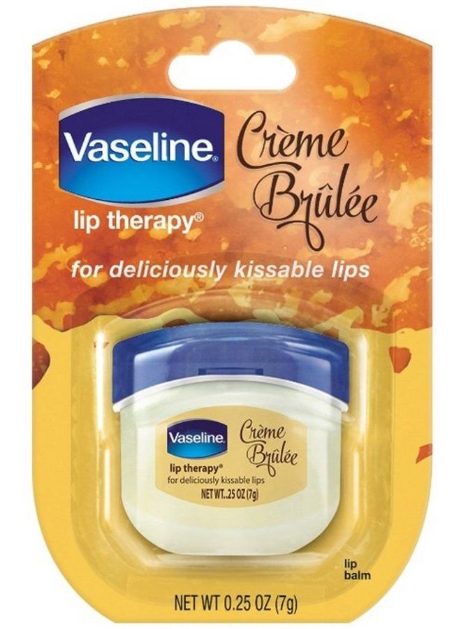 Vaseline Lip Therapy Creme Brulee 0.25 Ounce Jar (8 Pieces) Disply (7ml)