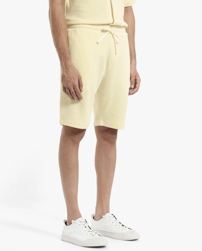 Rare Rabbit Men's Self Stripe Textured Shorts