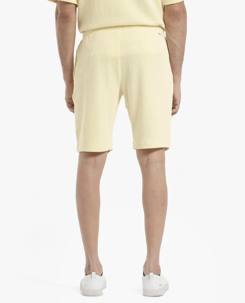 Rare Rabbit Men's Self Stripe Textured Shorts