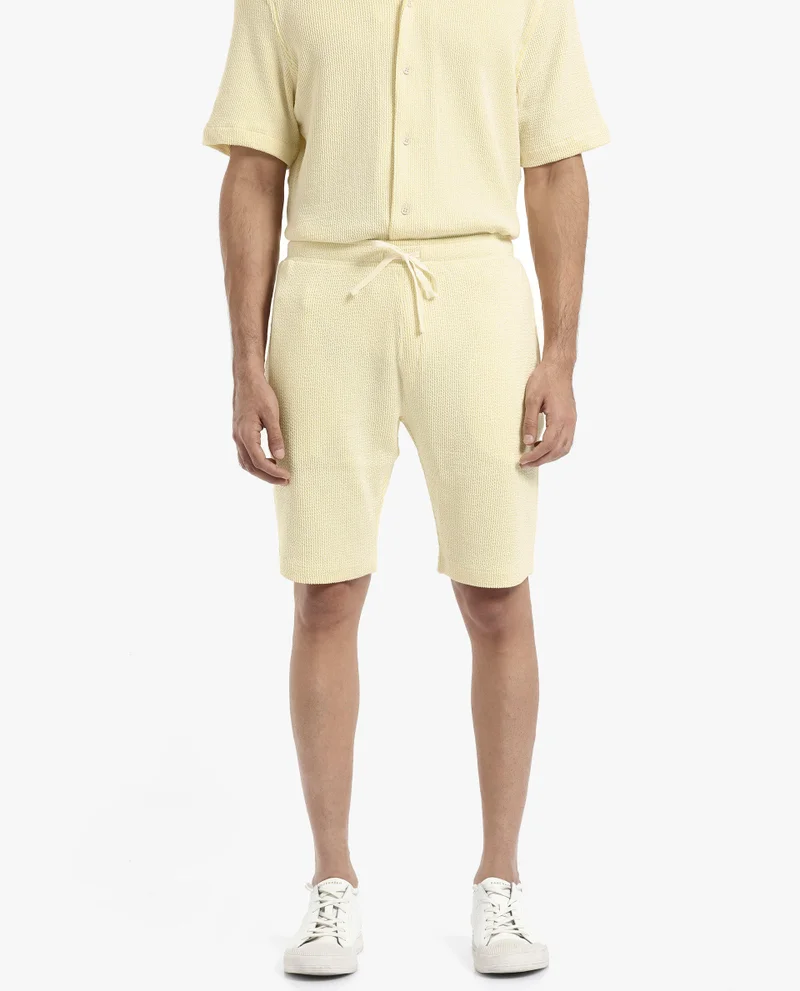 Rare Rabbit Men's Self Stripe Textured Shorts