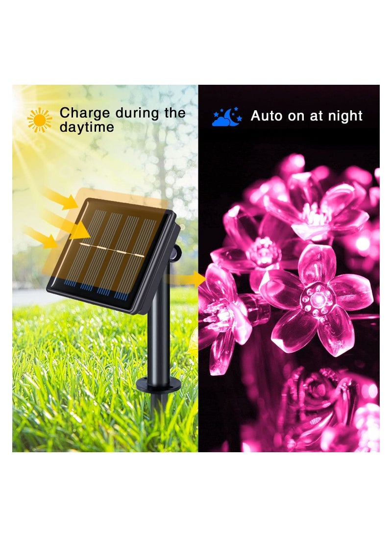 ACLIX Cherry Blossom Solar String Lights Pink/Clear 7meter  - Image 4