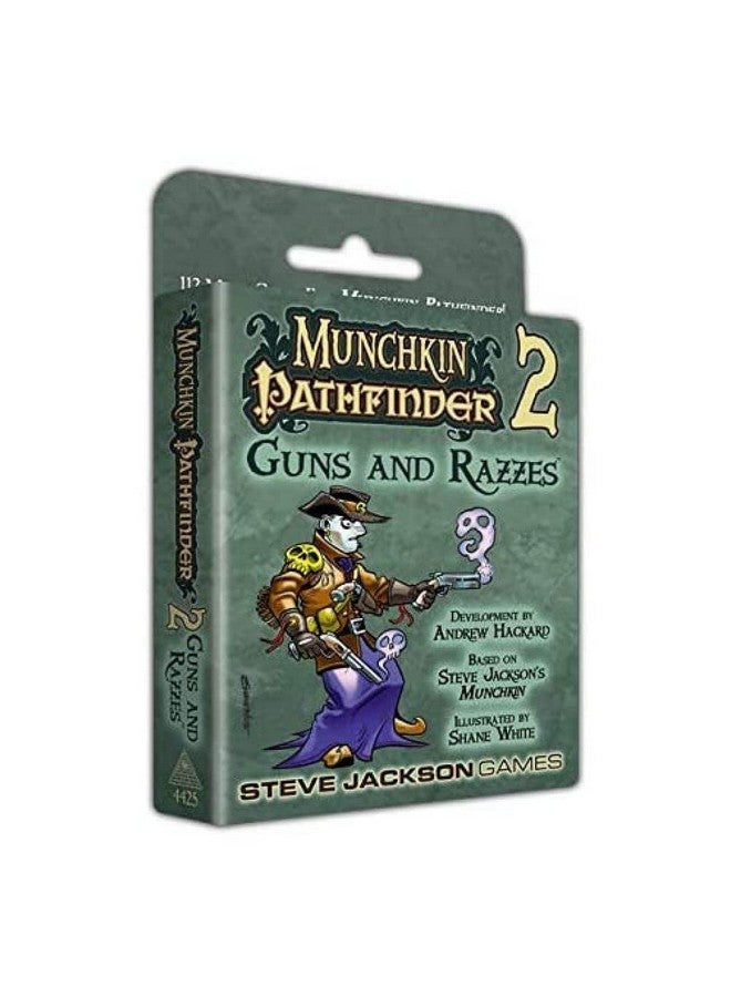 STEVE JACKSON GAMES Munchkin Pathfinder 2 Guns And Razzes Card Game (Expansion) 112 Cards Card Game For Adults Kids & Family Fantasy Rpg Ages 10+ 3 6 Players Play Time 120 Min  - Image 1
