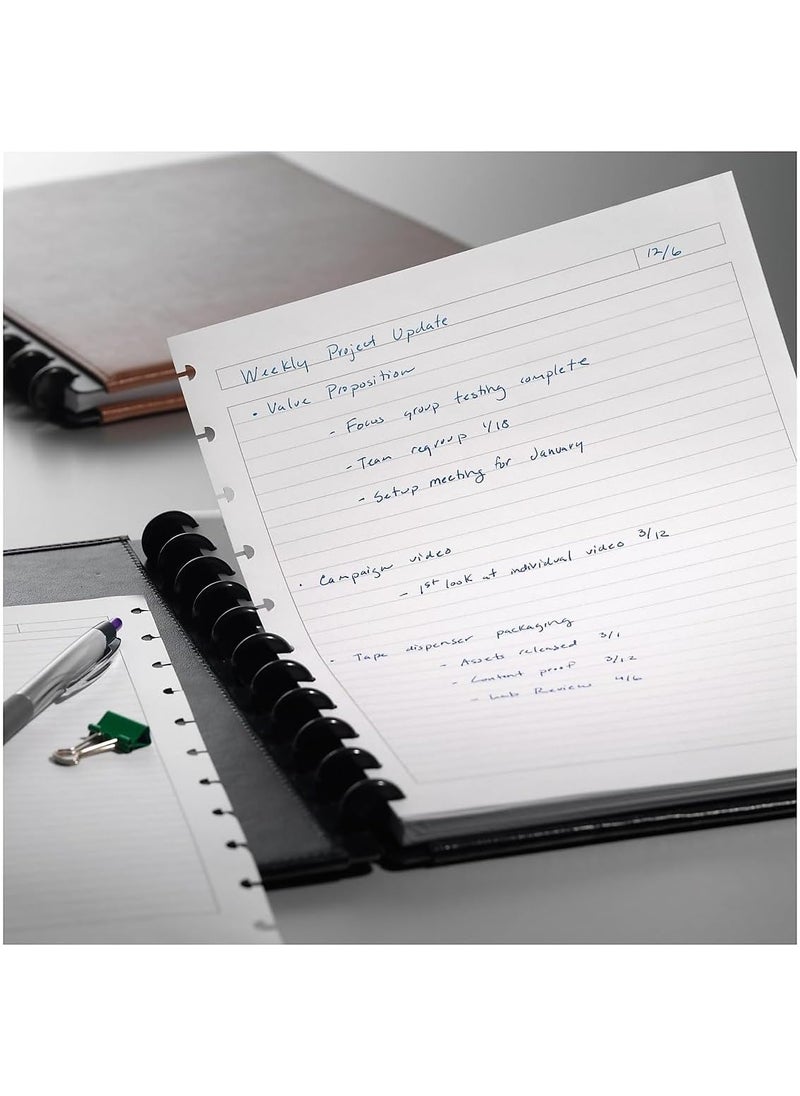 Staples STAPLES Arc Notebook Filler Paper LetterSize NarrowRuled White 8 12 x 11 50 Sheets  - Image 5