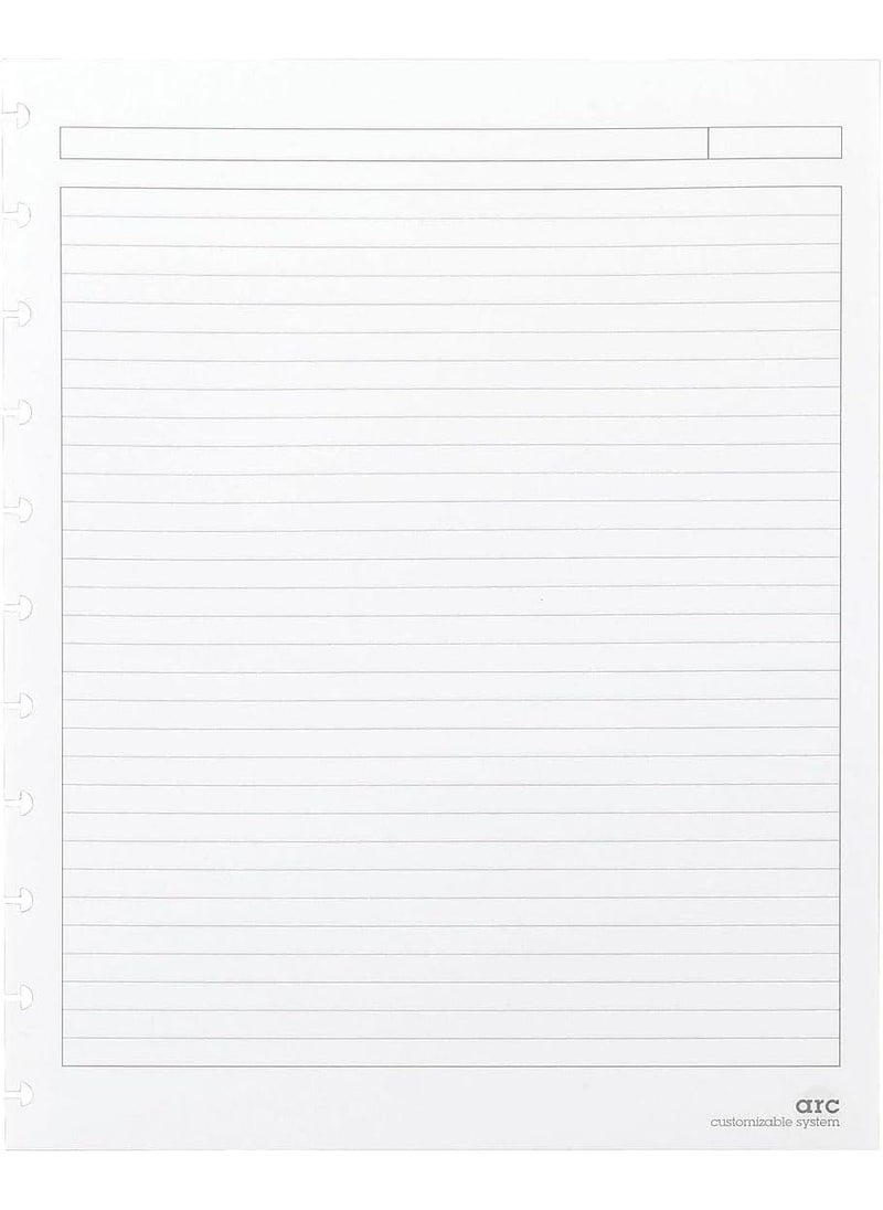 Staples STAPLES Arc Notebook Filler Paper LetterSize NarrowRuled White 8 12 x 11 50 Sheets  - Image 1