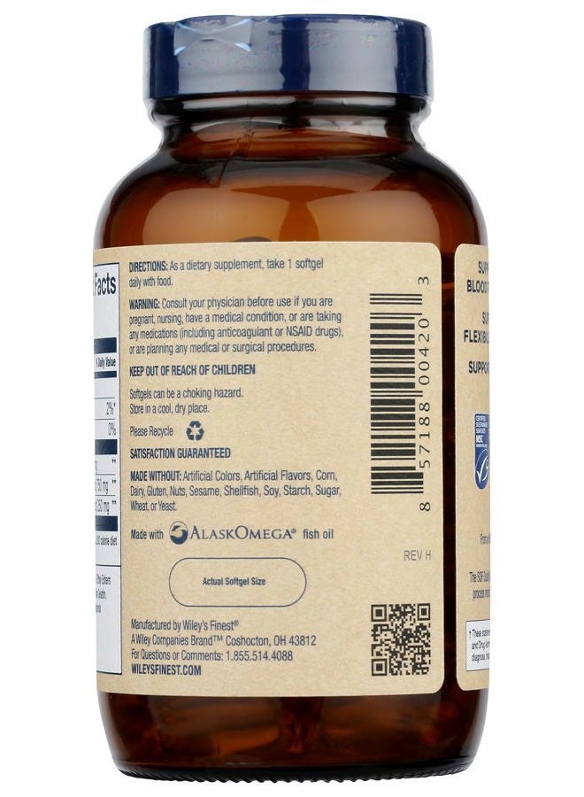 Wiley's Finest Wild Alaskan Fish Oil Peak EPA - Triple Strength Peak EPA and DHA - 1000mg Omega-3s, SQF-Certified - 120 Softgels (120 Servings) - Image 2