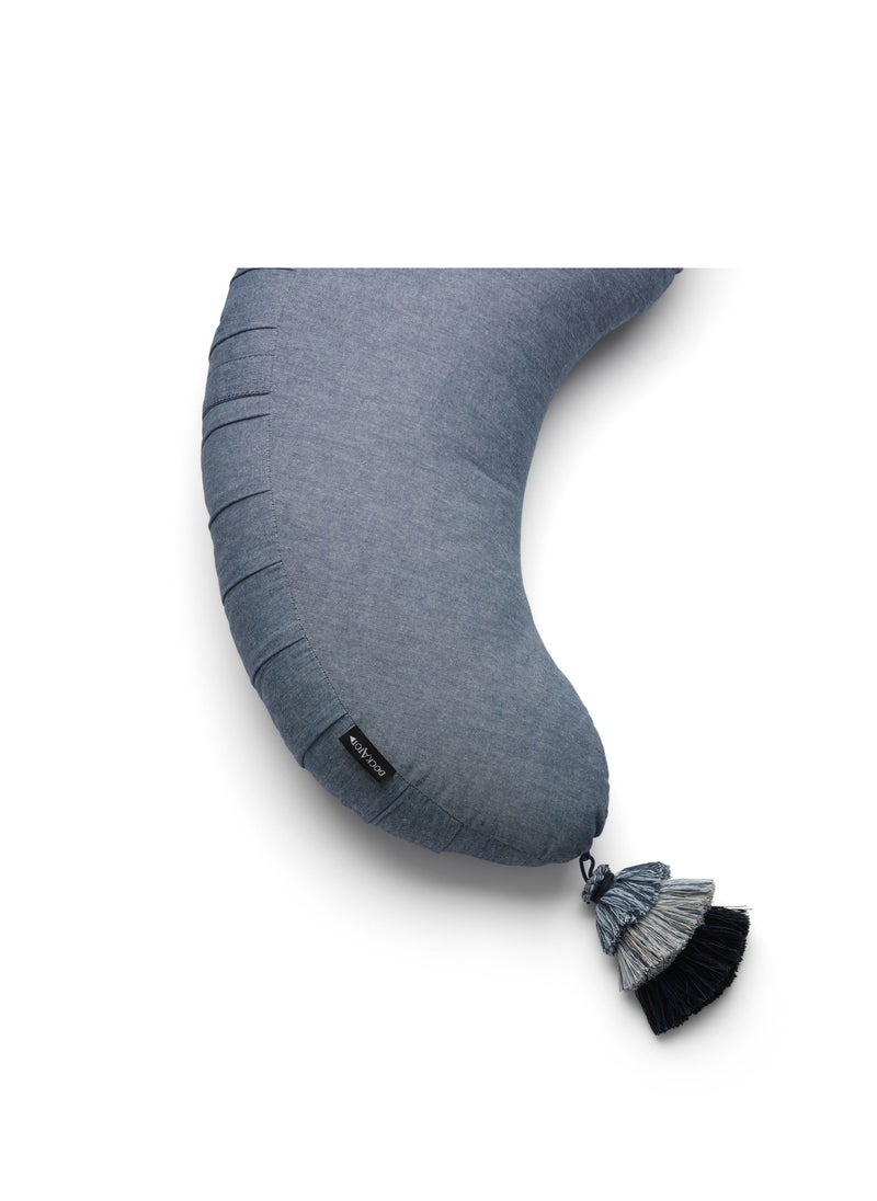 DockATot Nursing Pillow 	Indigo Chambray  - Image 3