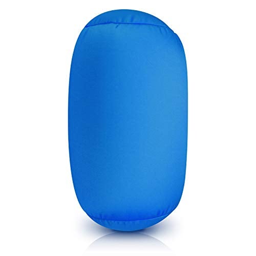 FABSKIY Squishy Microbead Neck Pillow, 7Inch x 12Inch Soft Travel Body Bed Pillow Bean Pillow for Kids Adult Chair Sleeping Car Seat, Fun Dormroom (Sky Blue) - Image 4