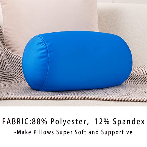 FABSKIY Squishy Microbead Neck Pillow, 7Inch x 12Inch Soft Travel Body Bed Pillow Bean Pillow for Kids Adult Chair Sleeping Car Seat, Fun Dormroom (Sky Blue) - Image 5