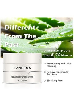 LANBENA 2 Pcs Blackhead Removal Mask (30g x 2) Nose Pore Strips Facial Pore Cleanser Blackhead Peel off Mask Reduce Blackheads Blackhead Strips & Blackheads Shrink Nose Plants Pore Strips Nasal Patch 120Pcs  - Image 4