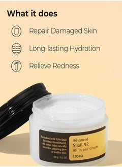 SNAIL Cosrx Advanced Snail 92 All In One Cream/anti-aging rejuvenation & maintenance  - Image 3