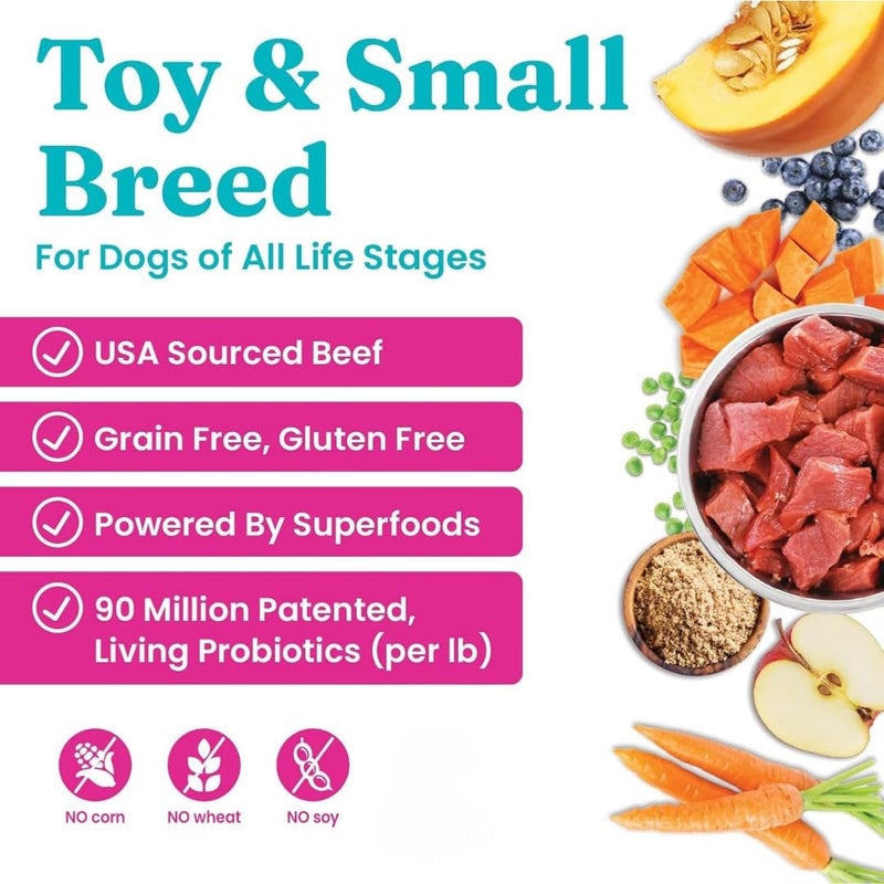 Solid Gold Toy & Small Breed Dry Dog Food Small Bites â€“ Real Beef, Grain Free, Gluten Free, High Fiber Kibble with Probiotics for Gut Health & Digestion Support â€“ Healthy Dog Food All Ages â€“ 11LB - Image 3