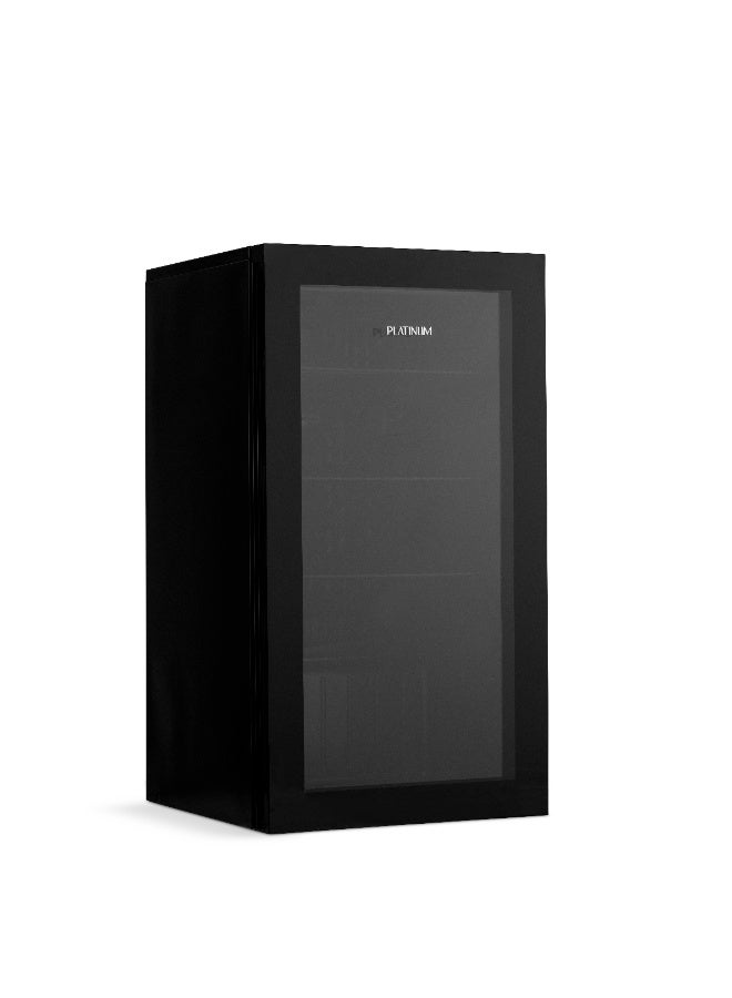 بلاتينيوم MF-4000G ثلاجة صغيرة بتصميم مدمج وباب واحد، 3.1 قدم،  4 ارفف شبك، سعة 90 لتر - اسود - Image 4