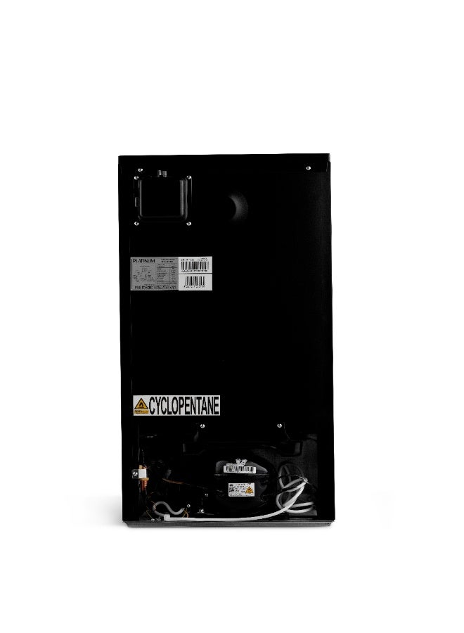 بلاتينيوم MF-4000G ثلاجة صغيرة بتصميم مدمج وباب واحد، 3.1 قدم،  4 ارفف شبك، سعة 90 لتر - اسود - Image 5