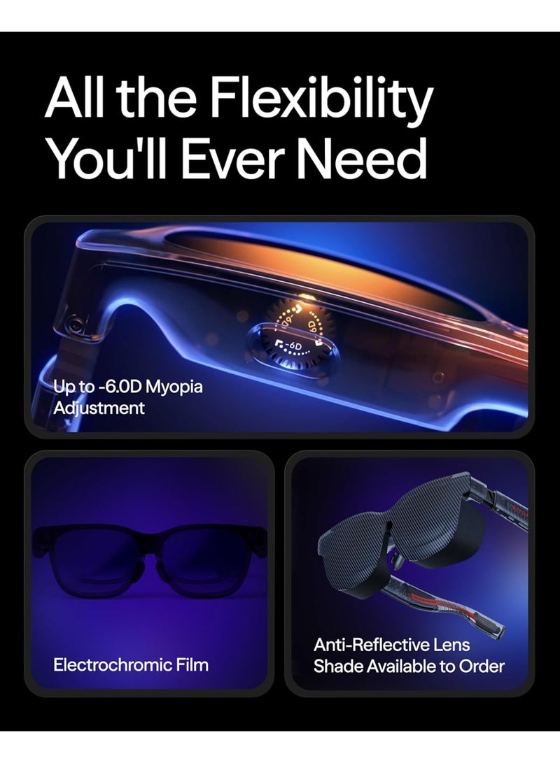 VITURE نظارات VITURE Luma AR/XR — شاشة فائقة الوضوح 1200 بكسل بحجم 146 بوصة، مجال رؤية 50 درجة، ثلاثية الأبعاد، طبقة كهروكرومية، إمكانية تعديل التعتيم، نظارات ذكية لأجهزة iPhone 17/16/15، Android، Mac، PC، Steam Deck، PS5، Switch، Switch 2 - Image 4
