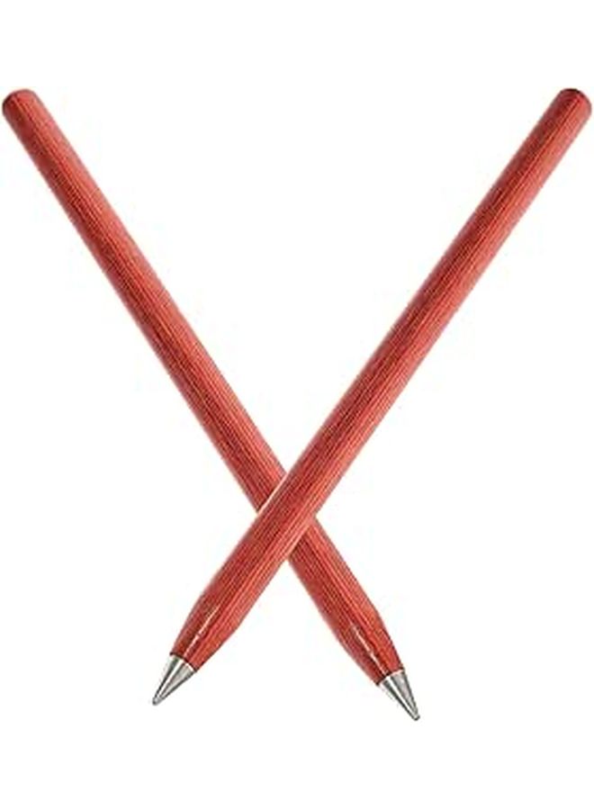 Eternal Metal Sketching Pencils 2pcs Red Sandalwood Reusable Erasable Drawing Tools - Image 1