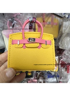 Solid Color 3 Big Name Headphone Case For Airpods Apple Wireless Bluetooth Airpodspro3 Headphone Case-Color:Yellow Bag Contrasting Pink