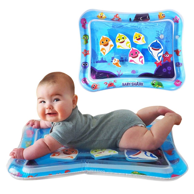 WowWee Baby Shark Tummy Time Water Filled Play Mat - Infant Toys to Help Learn How to Crawl - Baby Shark Official - Image 1