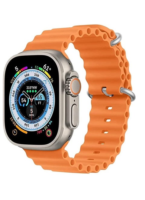 W&O x8 Ultra Smart Watch Series 8 NFC Body Temperature Monitor Bluetooth Call Wireless charging Touch Screen 2.08" HD Screen IOS & android for men and women - orange