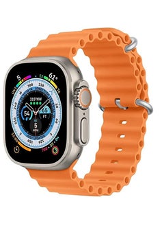 W&O W&O x8 Ultra Smart Watch Series 8 NFC Body Temperature Monitor Bluetooth Call Wireless charging Touch Screen 2.08" HD Screen IOS & android for men and women - orange  - Image 1