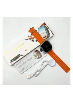 W&O W&O x8 Ultra Smart Watch Series 8 NFC Body Temperature Monitor Bluetooth Call Wireless charging Touch Screen 2.08" HD Screen IOS & android for men and women - orange  - Image 2