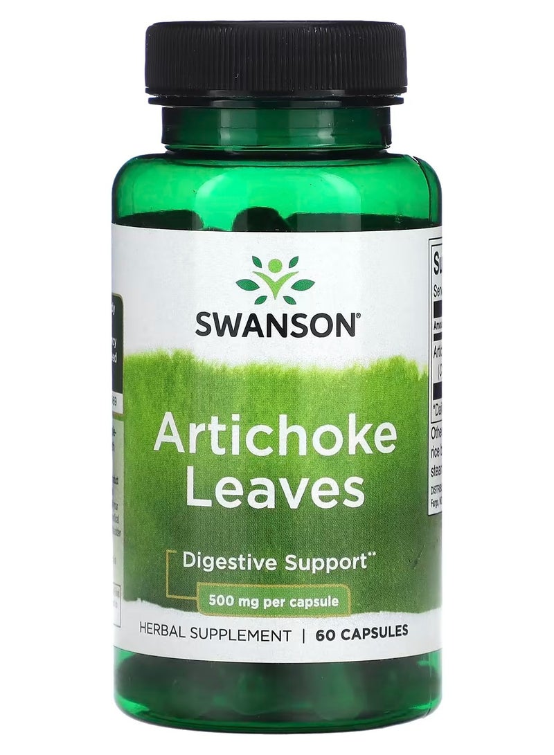 Swanson, Artichoke Leaves, 500 mg, 60 Capsules