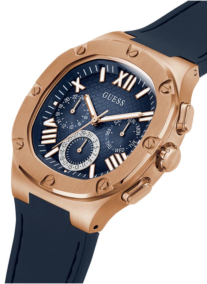 GUESS Mens Navy Rose Gold Tone Multi-function Watch GW0571G2 - pzsku/Z545352A0CAE3C75AF142Z/45/_/1741518965/0c6b1016-bc37-438f-b061-74c860d8b00f