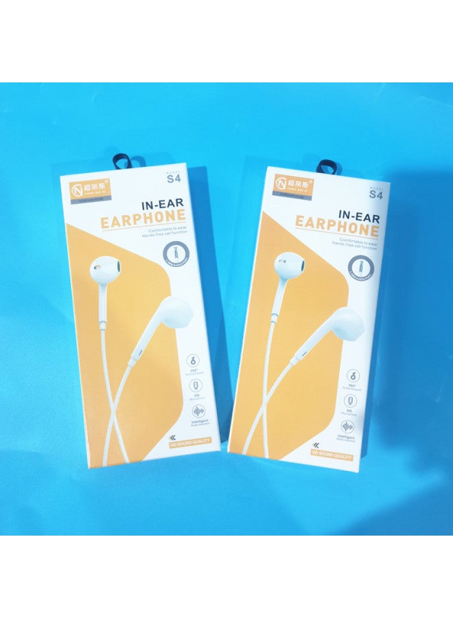 Bass Semi-in-ear Wire-controlled Wired Headphones For Android Smartphones Type-c Headphones Spot Wholesale-Color:S5/in-ear Round Hole Headphones  - Image 3