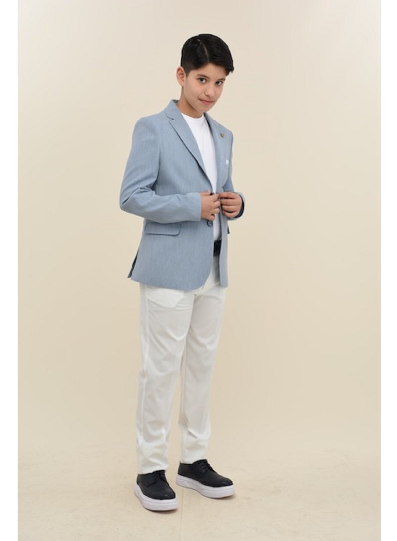 فيا بامبينو بدلة رسمية للأولاد باللون الأزرق 9091 - Image 2