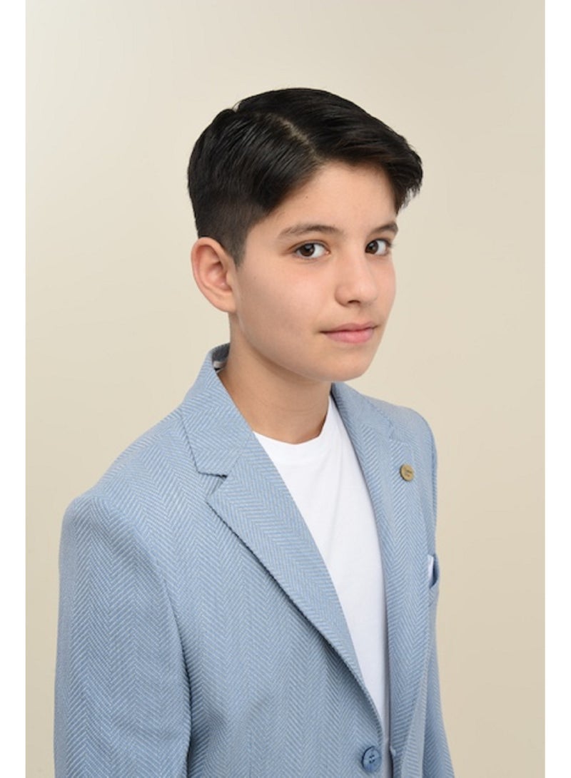 فيا بامبينو بدلة رسمية للأولاد باللون الأزرق 9091 - Image 1