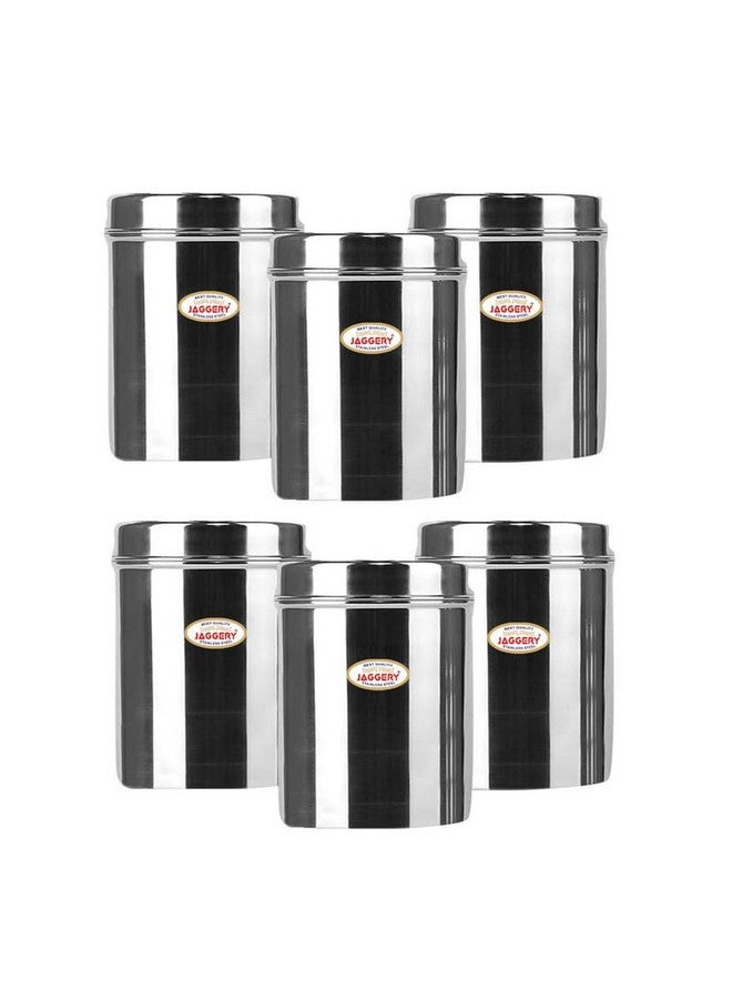 JAGGERY® Stainless Steel Tall Container, Ubha Dabba (Set of 6) (Dia_8 cm, Height_ 11 cm, Capacity_ 350 ml) - Image 3