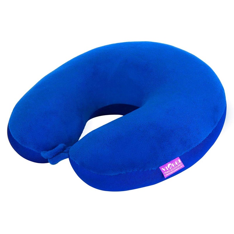 Viaggi Royal Blue Microbeads Travel Neck Pillow PMB007C - Image 3