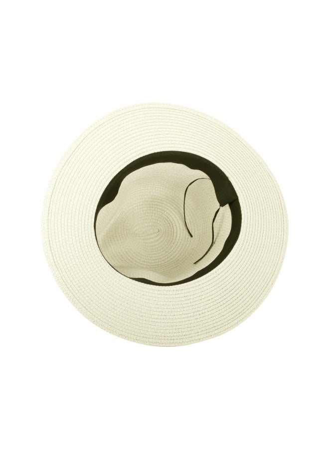 Women Wide Brim Straw Beach Sun Hat Roll up Hat - Image 5