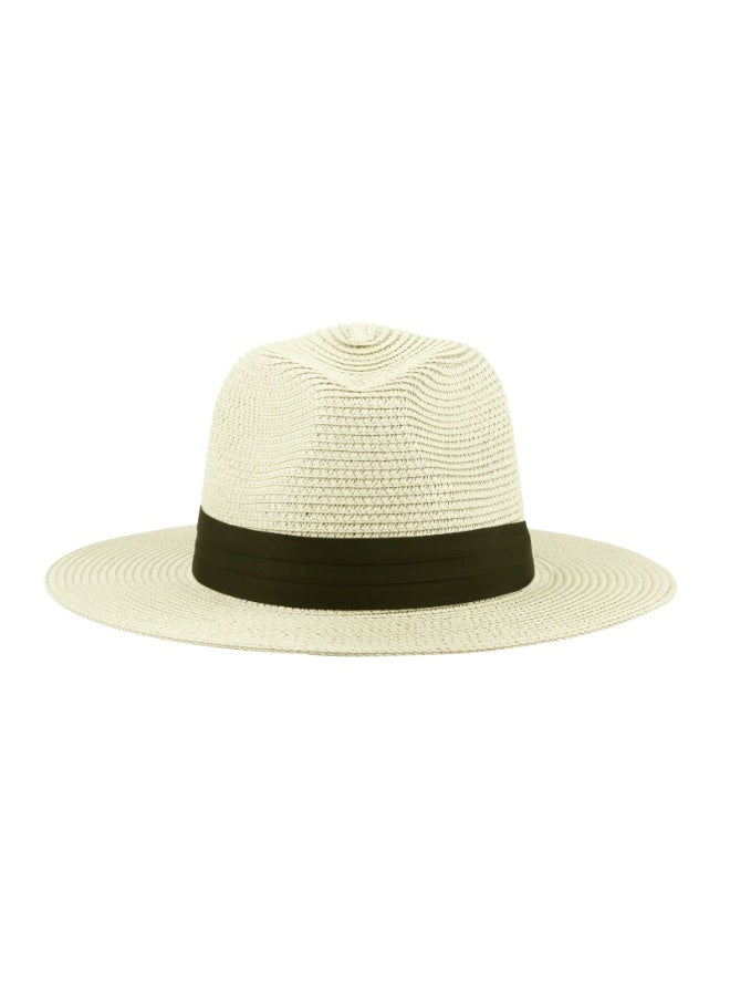 Women Wide Brim Straw Beach Sun Hat Roll up Hat - Image 1