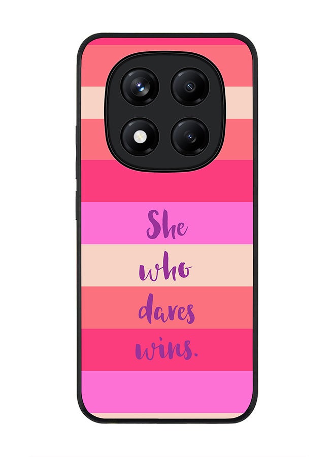 Stylizedd For Xiaomi Redmi Note 14 Pro+ 5G 5G Case,Slim fit Camera Protection, Shockproof Thin Phone cover  - She who dares wins - Image 1