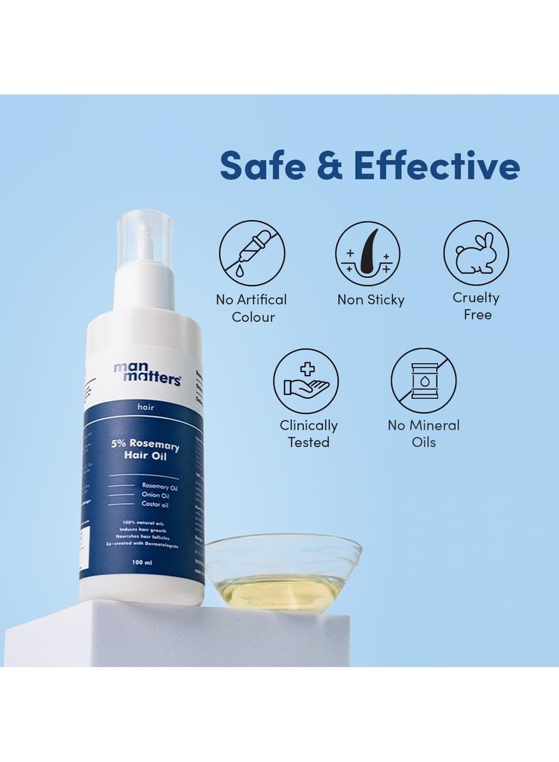 Man Matters Hair Oil With Rosemary, Onion, Bhringraj, Shikkai Hair And Protects Shine - Image 5