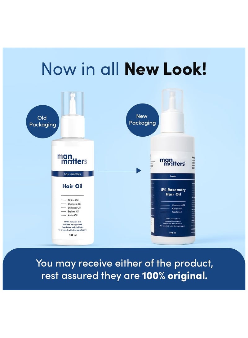 Man Matters Hair Oil With Rosemary, Onion, Bhringraj, Shikkai Hair And Protects Shine - Image 2